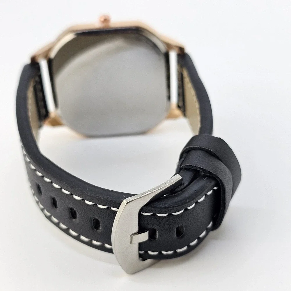 3PC‎ Men's Gift Set Fashion Watch Set Luxury Leather Bracelet and Necklace